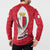Malta Button Sweatshirt with Red White Swirl Design - Wonder Print Shop