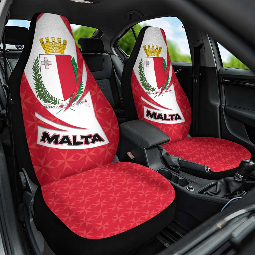 Malta Car Seat Cover with Red White Swirl Design - Wonder Print Shop