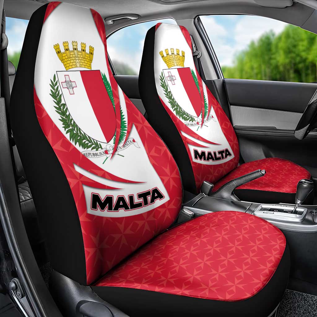 Malta Car Seat Cover with Red White Swirl Design - Wonder Print Shop