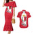 Malta Couples Matching Mermaid Dress and Hawaiian Shirt with Red White Swirl Design - Wonder Print Shop