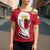 Malta Cross Shoulder Shirt with Red White Swirl Design - Wonder Print Shop
