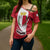Malta Cross Shoulder Shirt with Red White Swirl Design - Wonder Print Shop