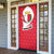 Malta Door Cover with Red White Swirl Design - Wonder Print Shop