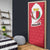Malta Door Cover with Red White Swirl Design - Wonder Print Shop
