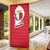 Malta Door Cover with Red White Swirl Design - Wonder Print Shop