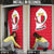 Malta Door Cover with Red White Swirl Design - Wonder Print Shop