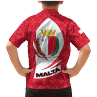 Malta Family Matching Mermaid Dress and Hawaiian Shirt with Red White Swirl Design - Wonder Print Shop