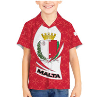 Malta Family Matching Mermaid Dress and Hawaiian Shirt with Red White Swirl Design - Wonder Print Shop