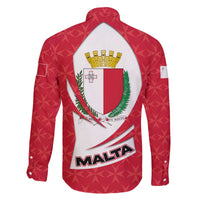 Malta Family Matching Off The Shoulder Long Sleeve Dress and Hawaiian Shirt with Red White Swirl Design - Wonder Print Shop