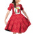 Malta Family Matching Off Shoulder Short Dress and Hawaiian Shirt with Red White Swirl Design - Wonder Print Shop