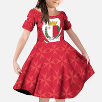 Malta Family Matching Puletasi and Hawaiian Shirt with Red White Swirl Design - Wonder Print Shop