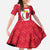 Malta Family Matching Puletasi and Hawaiian Shirt with Red White Swirl Design - Wonder Print Shop