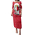 Malta Family Matching Puletasi and Hawaiian Shirt with Red White Swirl Design - Wonder Print Shop