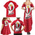 Malta Family Matching Summer Maxi Dress and Hawaiian Shirt with Red White Swirl Design - Wonder Print Shop