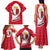 Malta Family Matching Tank Maxi Dress and Hawaiian Shirt with Red White Swirl Design - Wonder Print Shop