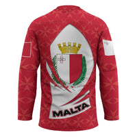 Malta Hockey Jersey with Red White Swirl Design - Wonder Print Shop
