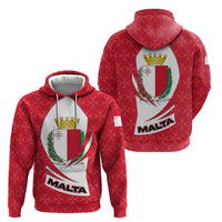 Malta Hoodie with Red White Swirl Design - Wonder Print Shop