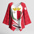 Malta Kimono Sleeve Blouse with Red White Swirl Design - Wonder Print Shop