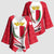 Malta Kimono Sleeve Blouse with Red White Swirl Design - Wonder Print Shop