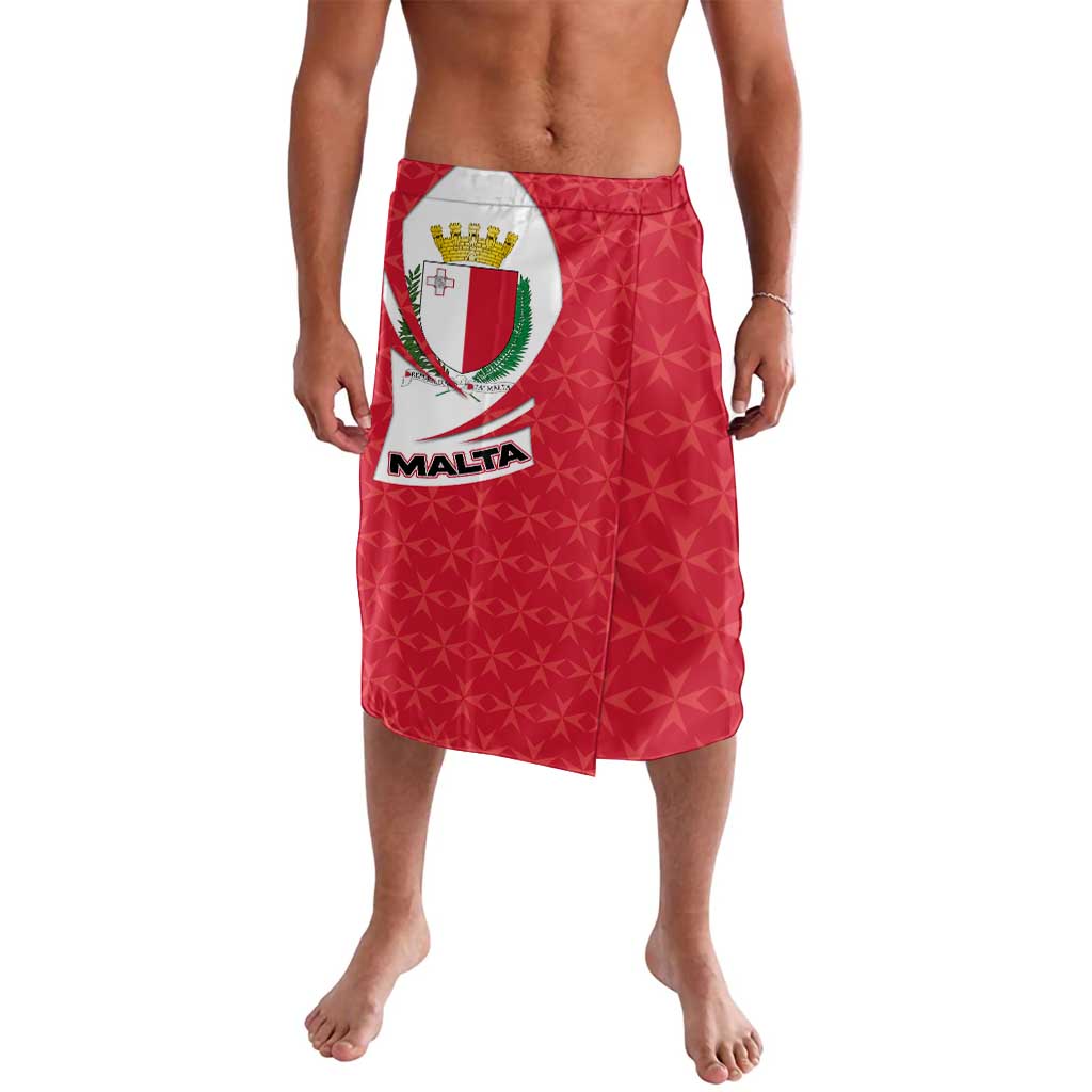 Malta Lavalava with Red White Swirl Design - Wonder Print Shop