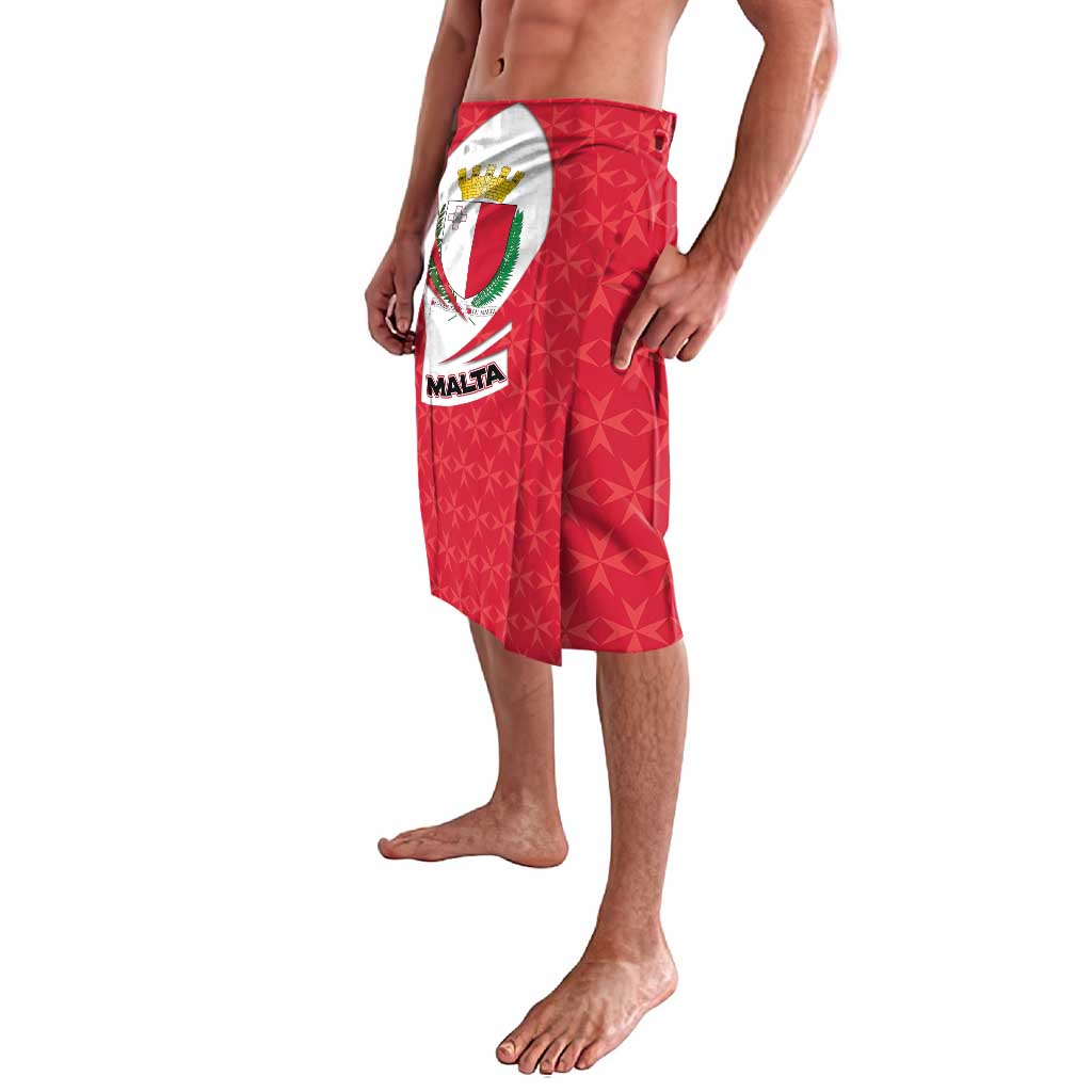 Malta Lavalava with Red White Swirl Design - Wonder Print Shop