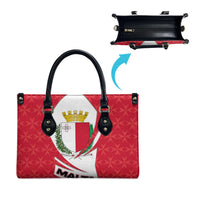 Malta Leather Bag with Red White Swirl Design - Wonder Print Shop