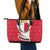 Malta Leather Tote Bag with Red White Swirl Design - Wonder Print Shop