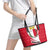 Malta Leather Tote Bag with Red White Swirl Design - Wonder Print Shop