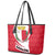 Malta Leather Tote Bag with Red White Swirl Design - Wonder Print Shop