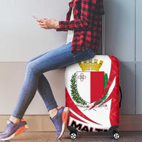 Malta Luggage Cover with Red White Swirl Design - Wonder Print Shop