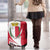 Malta Luggage Cover with Red White Swirl Design - Wonder Print Shop