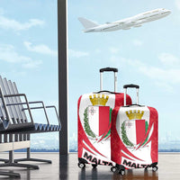 Malta Luggage Cover with Red White Swirl Design - Wonder Print Shop