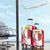 Malta Luggage Cover with Red White Swirl Design - Wonder Print Shop