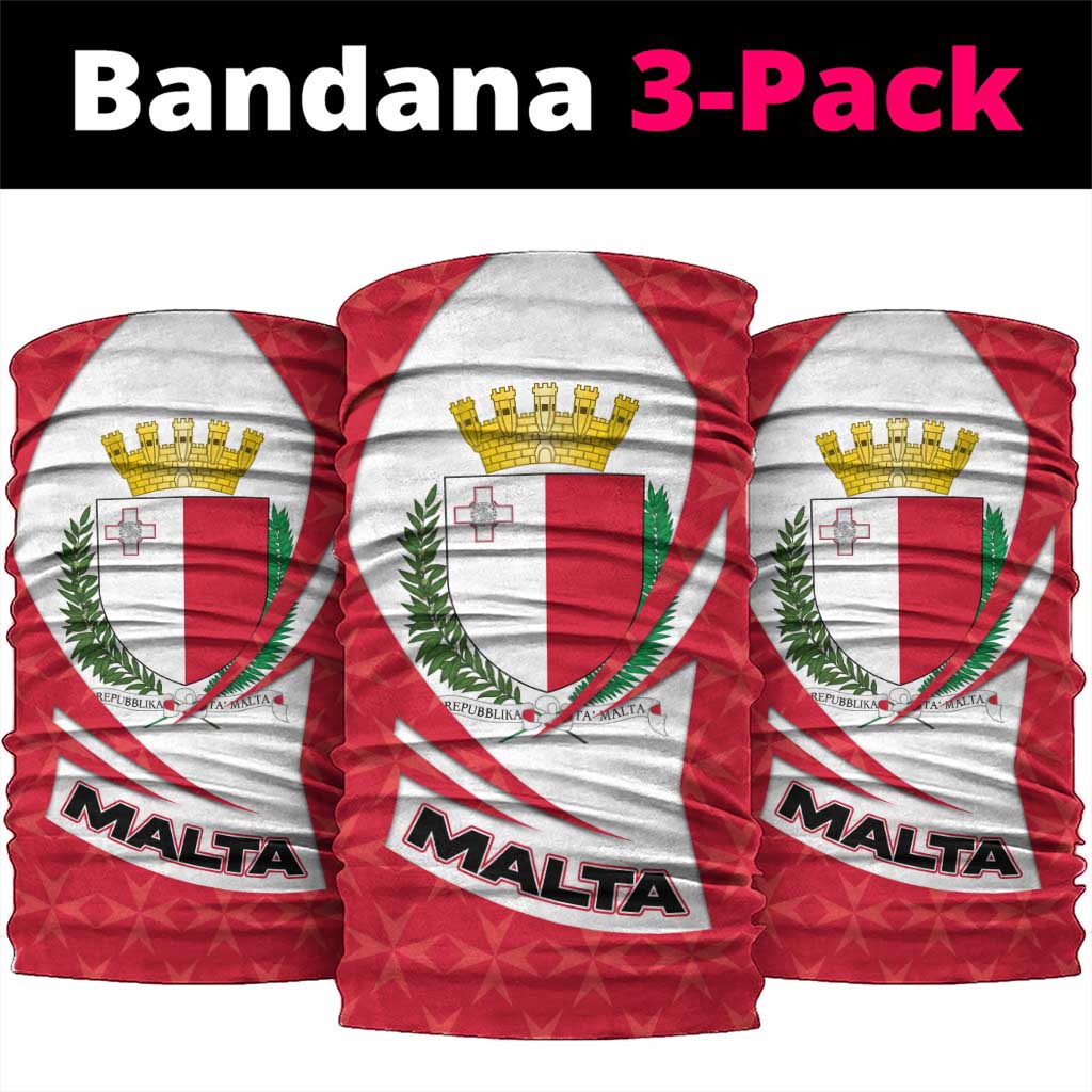 Malta Neck Gaiter with Red White Swirl Design TS04