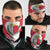 Malta Neck Gaiter with Red White Swirl Design TS04