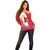 Malta Off Shoulder Sweater with Red White Swirl Design - Wonder Print Shop