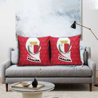 Malta Pillow Cover with Red White Swirl Design - Wonder Print Shop