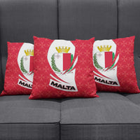 Malta Pillow Cover with Red White Swirl Design - Wonder Print Shop