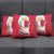 Malta Pillow Cover with Red White Swirl Design - Wonder Print Shop