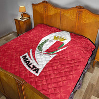 Malta Quilt with Red White Swirl Design - Wonder Print Shop