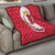 Malta Quilt with Red White Swirl Design - Wonder Print Shop
