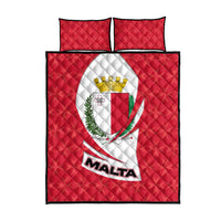 Malta Quilt Bed Set with Red White Swirl Design - Wonder Print Shop