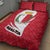 Malta Quilt Bed Set with Red White Swirl Design - Wonder Print Shop