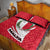 Malta Quilt Bed Set with Red White Swirl Design - Wonder Print Shop