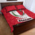 Malta Quilt Bed Set with Red White Swirl Design - Wonder Print Shop