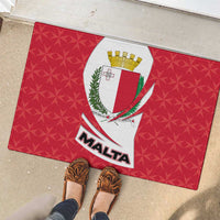 Malta Rubber Doormat with Red White Swirl Design - Wonder Print Shop