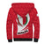 Malta Sherpa Hoodie with Red White Swirl Design - Wonder Print Shop