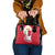 Malta Shoulder Handbag with Red White Swirl Design - Wonder Print Shop