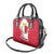 Malta Shoulder Handbag with Red White Swirl Design - Wonder Print Shop