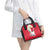 Malta Shoulder Handbag with Red White Swirl Design - Wonder Print Shop